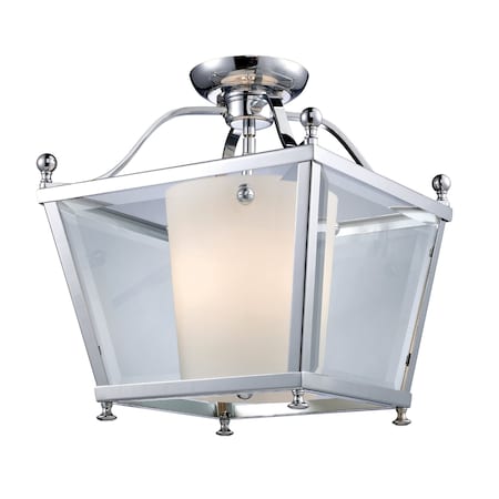 Z-Lite Ashbury 3 Light Semi Flush Mount, Chrome 178-3SF-M